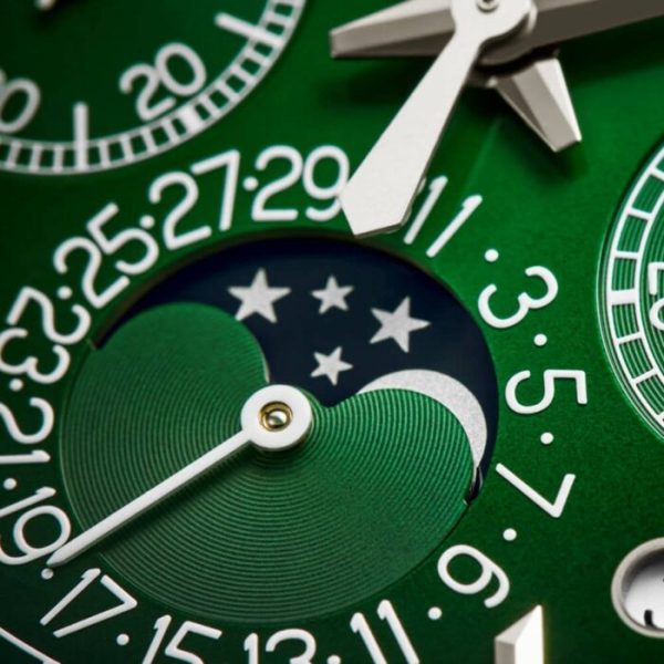 Patek Philippe Grand Complications 41mm Platinum Green Dial Perpetual Calendar Watch - Image 4