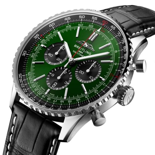 Breitling Navitimer B01 Chronograph 46mm Green Dial Automatic Gents Watch AB0137241L1P1 - Image 3