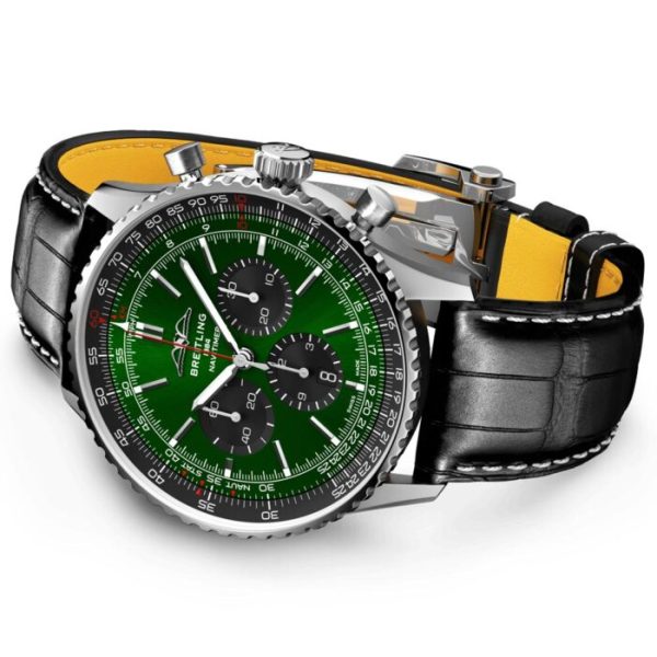 Breitling Navitimer B01 Chronograph 46mm Green Dial Automatic Gents Watch AB0137241L1P1 - Image 4