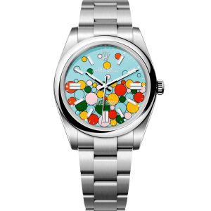 Rolex Oyster Perpetual Automatic Mechanical Movement 41mm Color Dial Oystersteel Bracelet 124300-0008