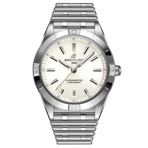 Breitling Chronomat 36mm White Dial Automatic Ladies Watch A10380101A3A1