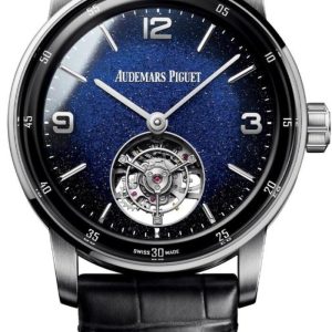 Audemars Piguet Selfwinding Flying Tourbillon White Gold Blue Dial
