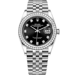 Rolex Datejust Series Automatic Mechanical Movement Women’s Watch Swiss Watch 36mm Black Dial 126284rbr-0019