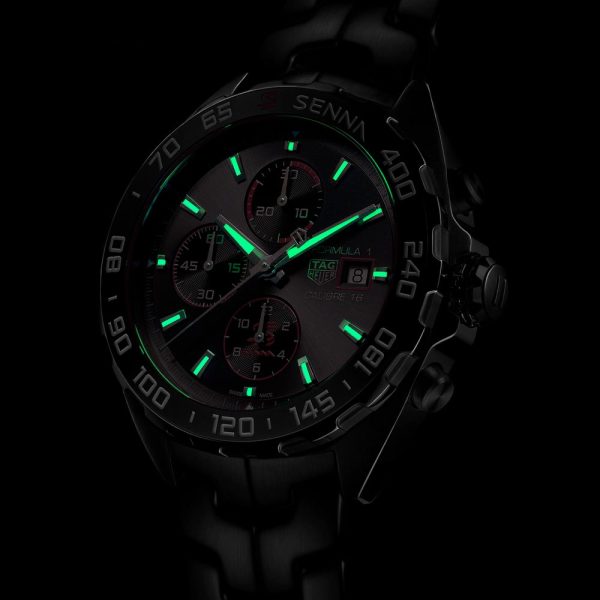 TAG Heuer Formula 1 SENNA Special Edition 44mm Grey Dial Automatic Gents Watch CAZ201D BA0633 - Image 5