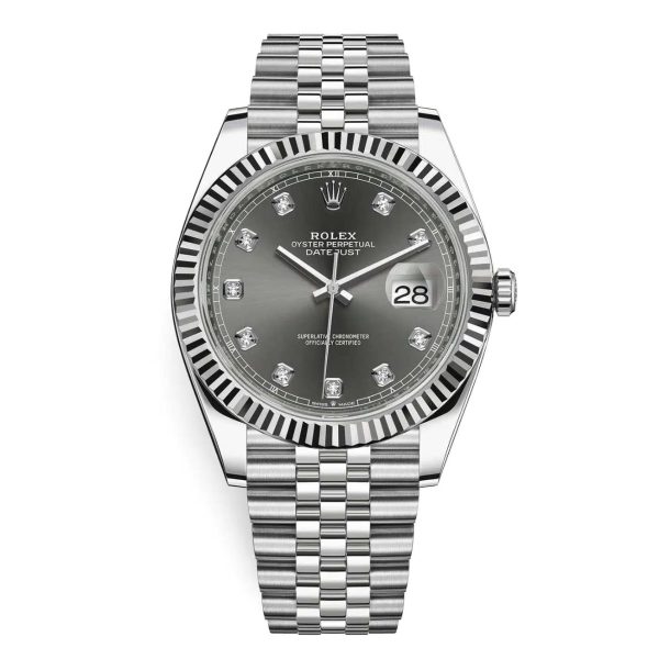 Rolex Datejust Series Automatic Mechanical Movement Men’s Watch 41mm Gray Dial 126334-0006