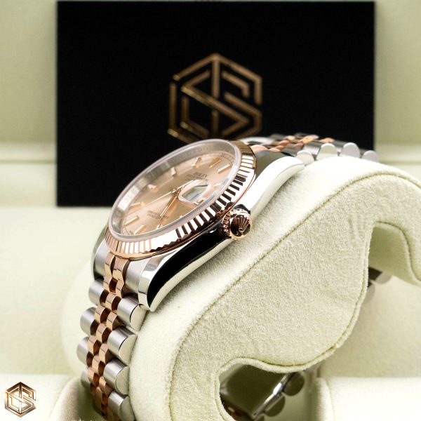 Rolex Datejust 36mm Pink Dial Everose Gold Jubilee Strap Watch Scratch Resistant Sapphire Mirror 116231 - Image 5