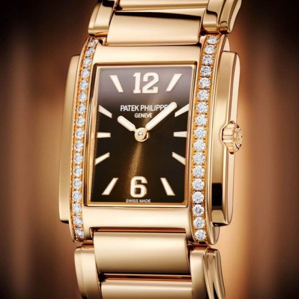 Patek Philippe Twenty 4 18ct Rose Gold & Chocolate Brown Dial Ladies Bracelet Watch - Image 2
