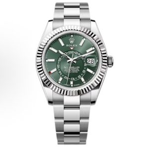 Rolex Sky-Driving Series Automatic Mechanical Movement Dual Time Zone/100m Waterproof Men’s Watch Swiss Watch 42mm Green Dial 336934-0001