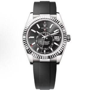 Rolex Sky-Driving Automatic 42mm Black Dial Rubber Strap 336239-0002