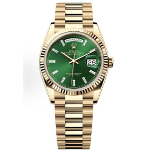 Rolex Day-Date Automatic Mechanical Movement 36mm Green Dial 128238-0130