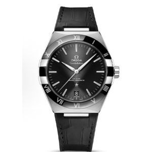 OMEGA Constellation series automatic mechanical movement Master Chronometer Men’s watch 41mm black dial stainless steel case leather strap 131.33.41.21.01.001