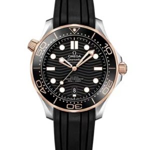 OMEGA Seamaster 300m diving watch automatic mechanical movement Master Chronometer 42mm black dial stainless steel case rubber 210.22.42.20.01.002