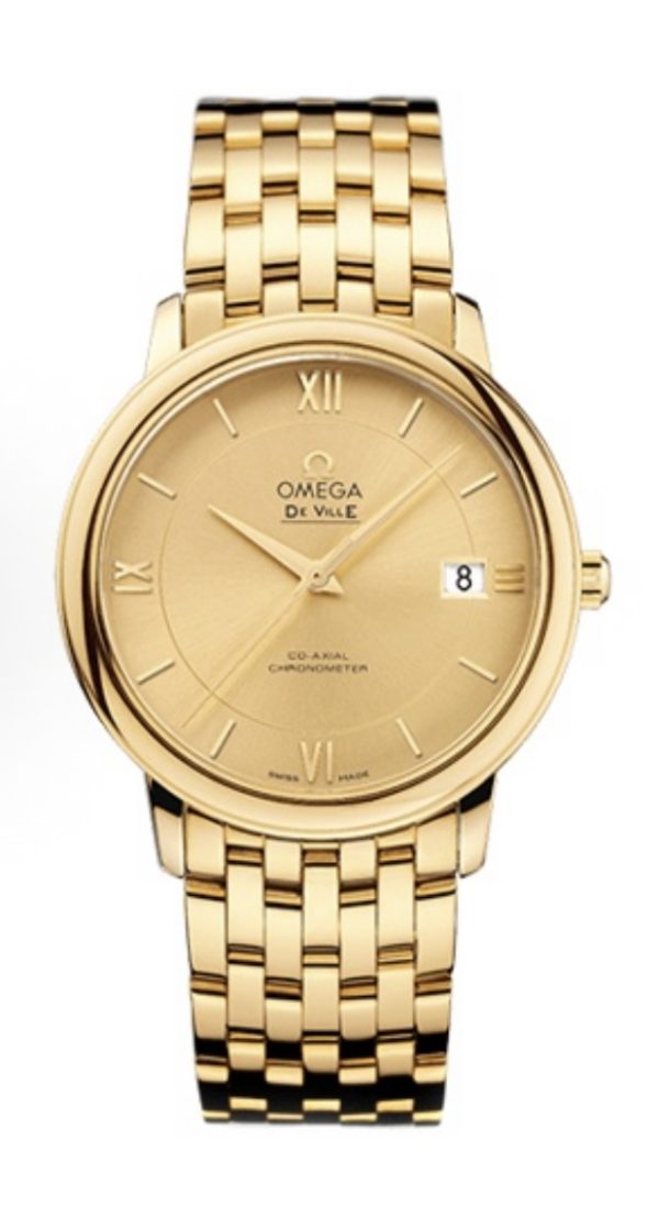 OMEGA De Ville Classic Automatic Mechanical Movement 36.8mm Gold Dial 424.50.37.20.08.001
