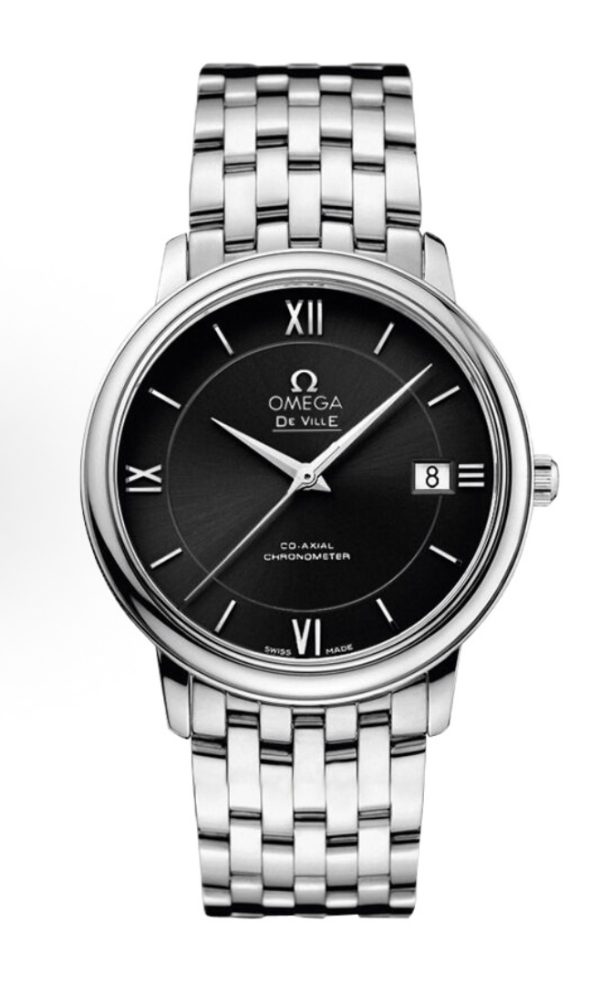 OMEGA De Ville Classic Series Automatic Mechanical Movement Roman Scale 36.8mm Black Dial 424.10.37.20.01.001