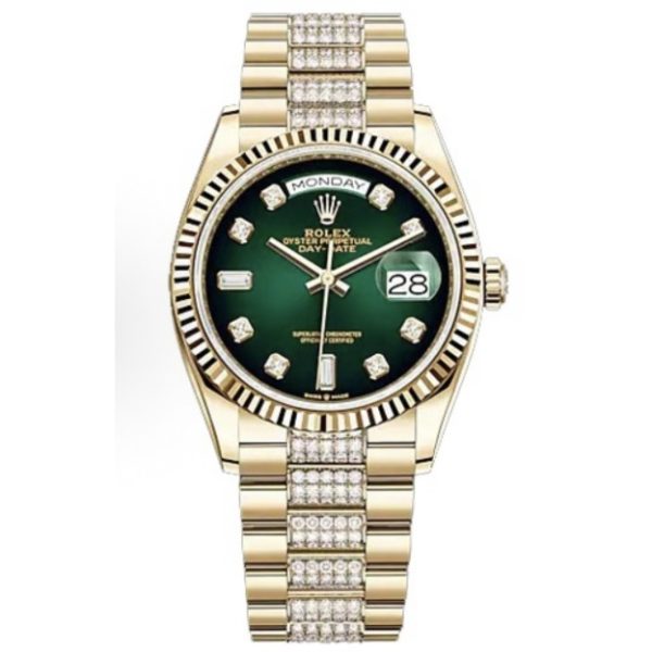Rolex Day-Date Series Automatic Mechanical Movement Women’s Watch 36mm Brown Dial 128238-0022