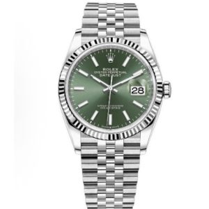 Rolex Datejust series automatic mechanical movement 100 meters waterproof unisex unisex Swiss watch 36mm green dial m126234-0051