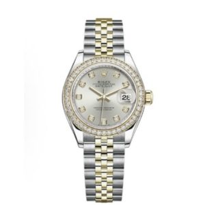Rolex Ladies Datejust Series Automatic Mechanical Movement 100m Waterproof Ladies Watch Swiss Watch 28mm Silver Dial M279383RBR-0007