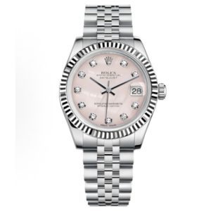 Rolex Datejust Diamond Bezel Watch 36 mm Ice Blue Dial 16234