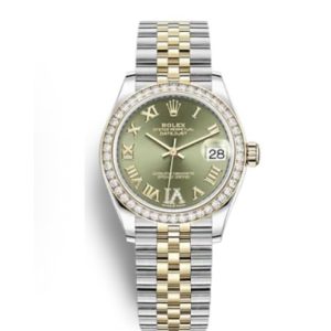 Rolex Ladies Datejust series automatic mechanical movement 100 meters waterproof ladies watch Swiss watch 31mm green dial m278383rbr-0016