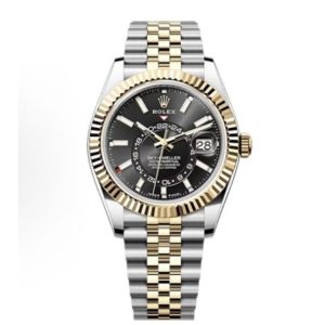 Rolex Sky-Driving Series Automatic Mechanical Movement Dual Time Zone 100m Waterproof Men’s Watch Swiss Watch 42mm Black Dial M336933-0004