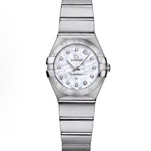 Omega Constellation Series 150m Quartz Movement 100m Waterproof Women’s Watch Swiss Watch 24mm White Dial Stainless Steel Case 123.10.24.60.55.001