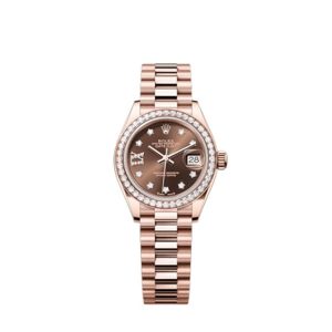 Rolex Ladies Datejust Series Automatic Mechanical Movement Women’s Watch Swiss Watch 28mm Brown Dial 279135rbr-0001