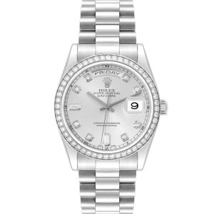 ROLEX Day-Date Series Automatic Mechanical Movement 36mm Silver Dial 118239
