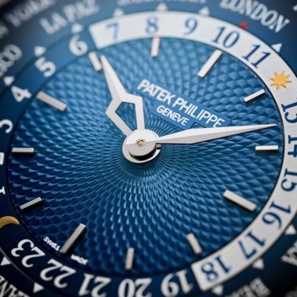 Patek Philippe Complication World Time Platinum Blue Dial Men’s Automatic Strap Watch - Image 3