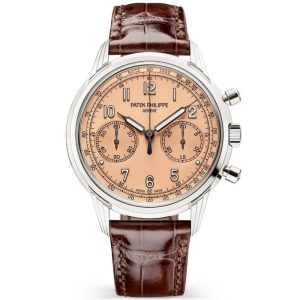 Patek Philippe Complications 41mm Rose Gilt Dial Manual Wind Chronograph Watch