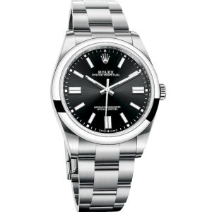 Rolex Oyster Perpetual Automatic Mechanical Movement Swiss Watch 41mm Black Dial 124300-0002