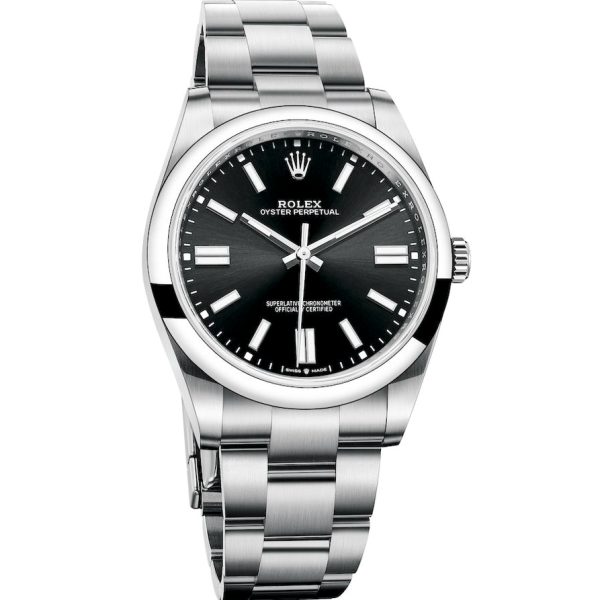 Rolex Oyster Perpetual Automatic Mechanical Movement Swiss Watch 41mm Black Dial 124300-0002