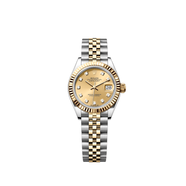 Rolex Ladies Datejust Series Automatic Mechanical Movement Women’s Watch 28mm Gold Dial 279173-0011