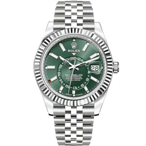 Rolex Sky-Driving Dual Time Automatic Mechanical Movement 42mm Green Dial Scratch-resistant Sapphire Mirror 336934-0002