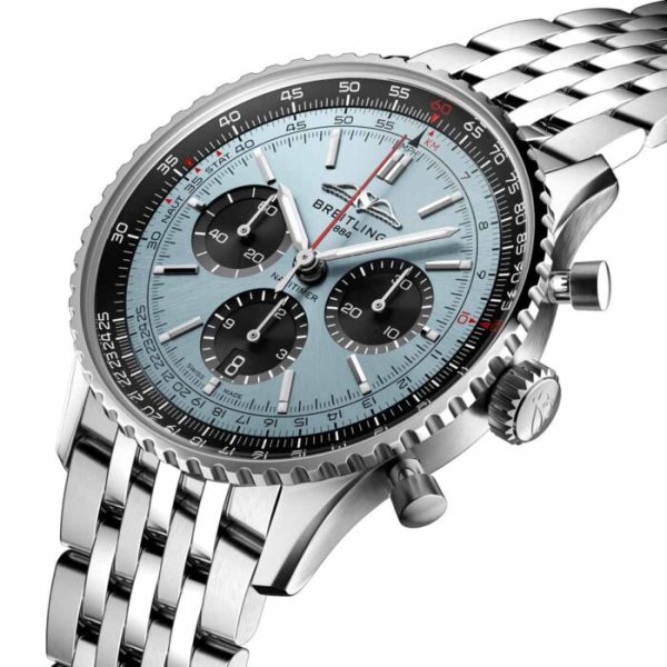 Breitling Navitimer B01 Chronograph 43mm Ice Blue Dial Automatic Gents Watch AB0138241C1A1 - Image 3