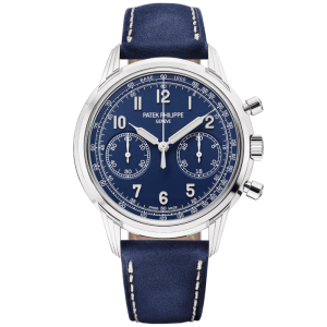 Patek Philippe Complications 41mm Blue Dial Manual Wind Chronograph Watch