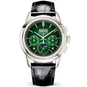Patek Philippe Grand Complications 41mm Platinum Green Dial Perpetual Calendar Watch