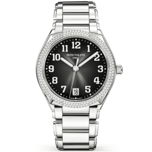 Patek Philippe Twenty 4 36mm Grey Sunburst Dial & Diamond Bezel Ladies Watch