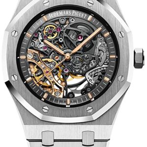 Audemars Piguet Royal Oak Double Balance Wheel Openwork Stainless Steel Skeleton Dial