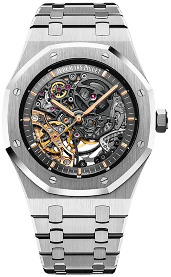 Audemars Piguet Royal Oak Double Balance Wheel Openwork Stainless Steel Skeleton Dial