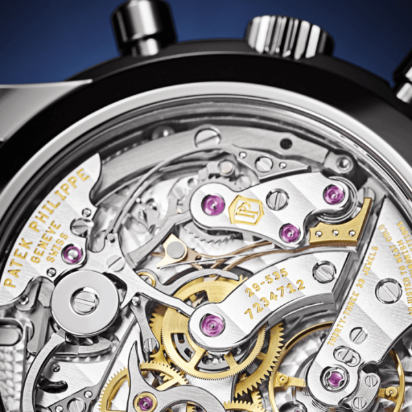 Patek Philippe Complications 41mm Blue Dial Manual Wind Chronograph Watch - Image 6