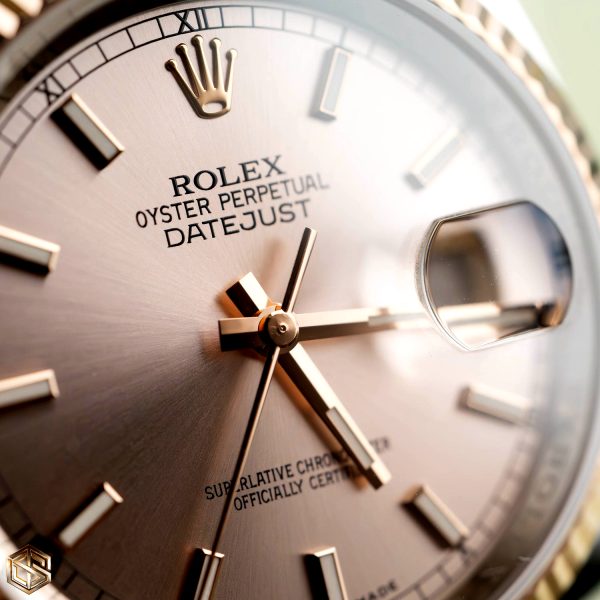 Rolex Datejust 36mm Pink Dial Everose Gold Jubilee Strap Watch Scratch Resistant Sapphire Mirror 116231 - Image 2