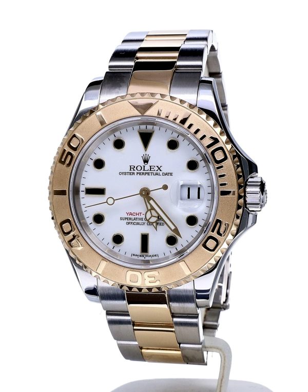 Rolex Yacht Master 18K Yellow Gold White Dial Watch 16623 - Image 2