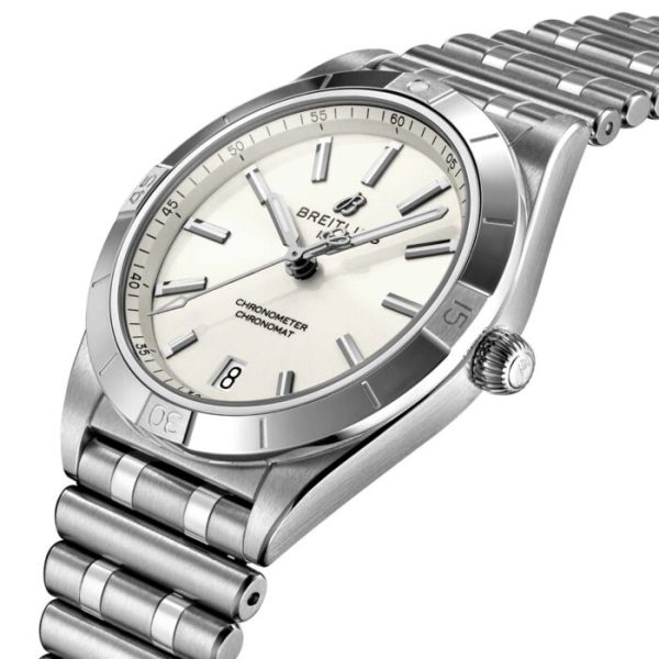 Breitling Chronomat 36mm White Dial Automatic Ladies Watch A10380101A3A1 - Image 3