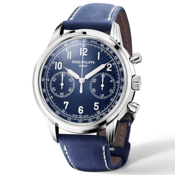 Patek Philippe Complications 41mm Blue Dial Manual Wind Chronograph Watch - Image 2