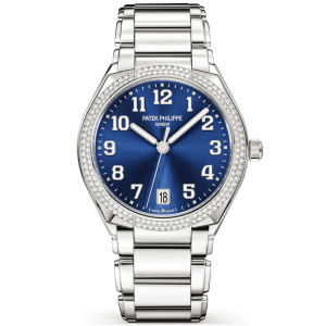 Patek Philippe Twenty 4 36mm Blue Sunburst Dial & Diamond Bezel Ladies Watch