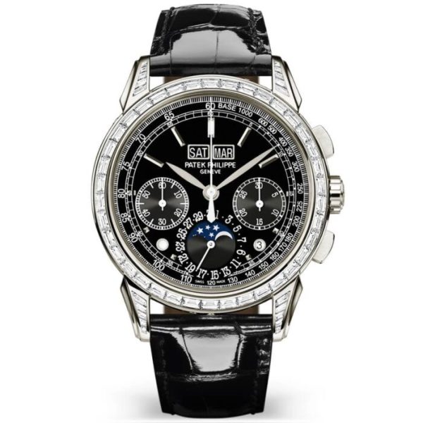 Patek Philippe Grand Complications 41mm Black Dial Perpetual Calendar Chronograph Watch