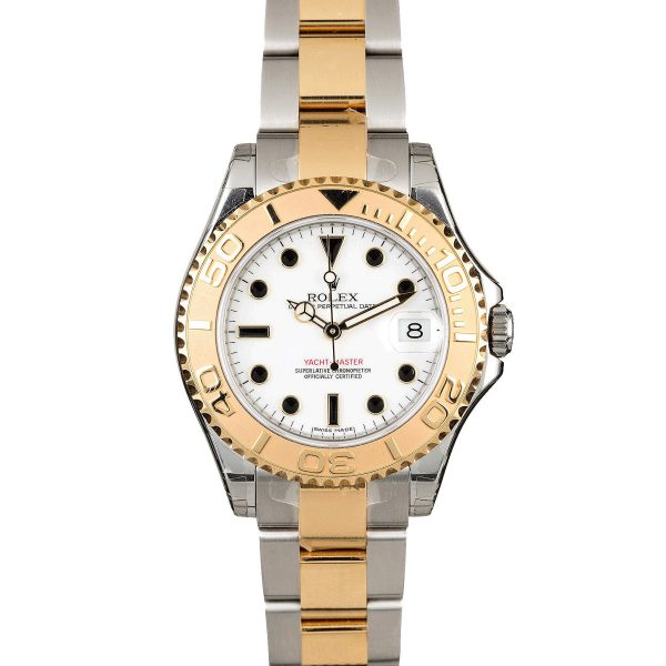 Rolex Yacht Master 18K Yellow Gold White Dial Watch 16623