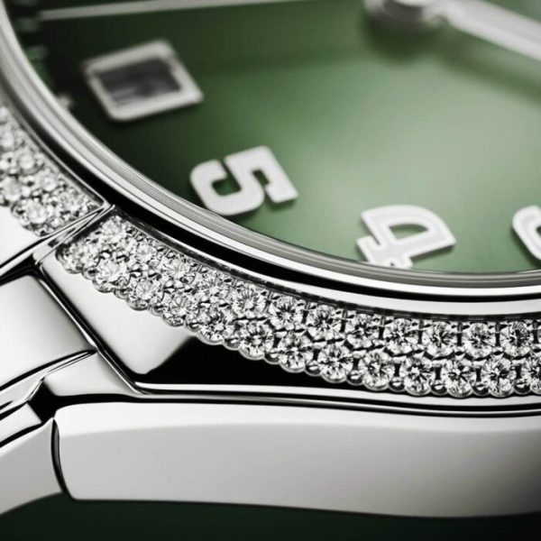 Patek Philippe Twenty 4 36mm Olive Green Sunburst Dial & Diamond Bezel Ladies Watch - Image 5