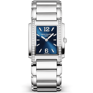 Patek Philippe Twenty 4 Diamond Set Bezel Blue Dial Ladies Bracelet Watch