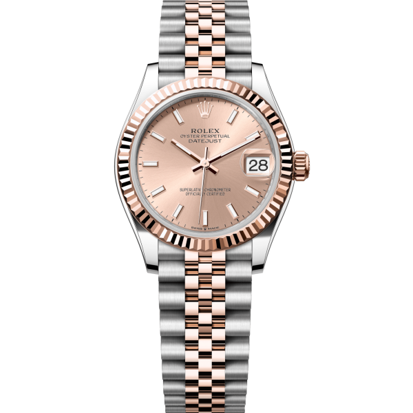 Rolex Datejust 36mm Pink Dial Everose Gold Jubilee Strap Watch Scratch Resistant Sapphire Mirror 116231